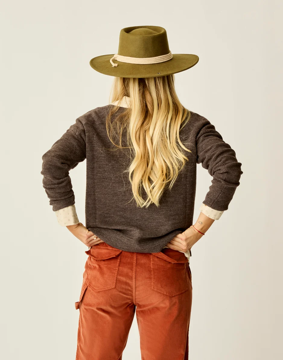 Zella Merino Sweater: Espresso Heather - Image 3