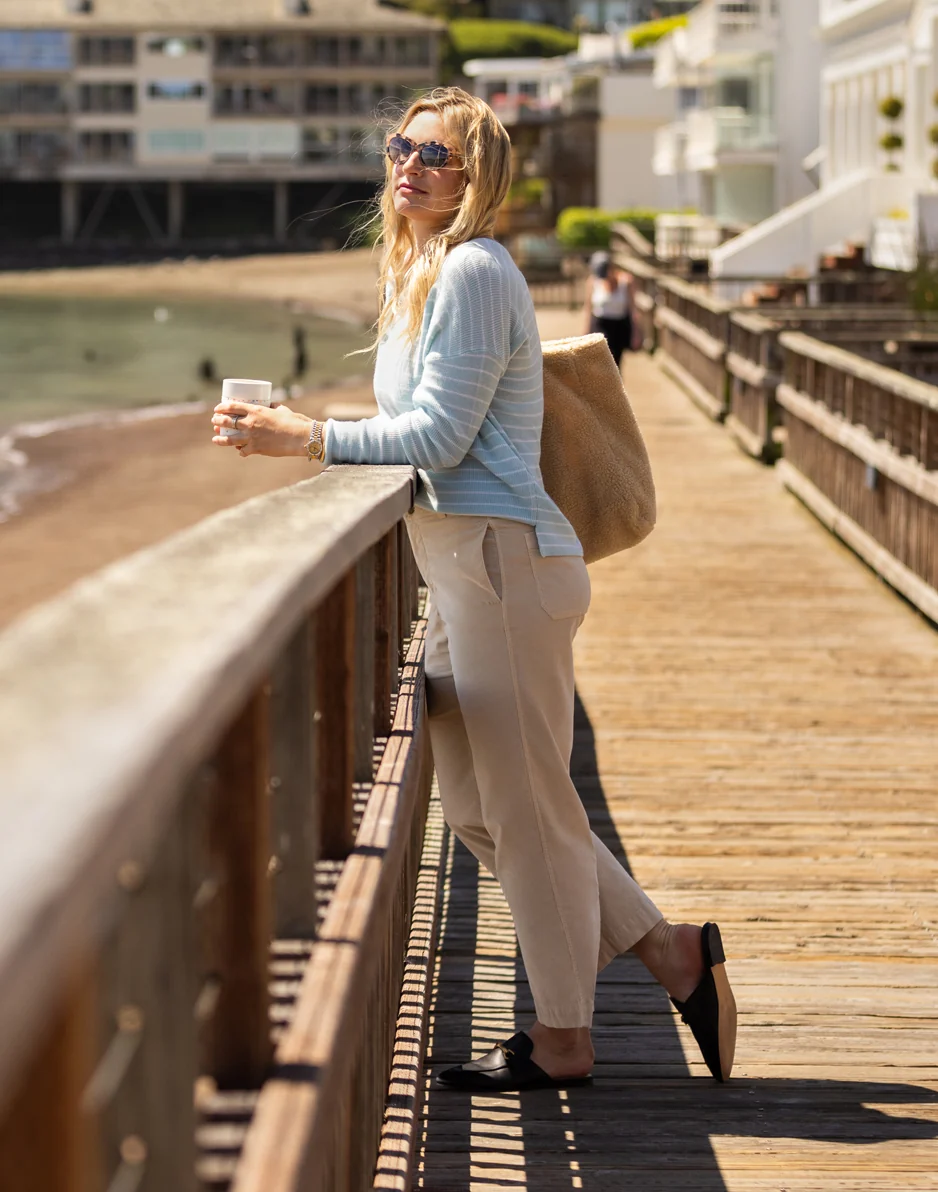 Zella Merino Sweater: Ice Stripe - FINAL SALE - Image 2