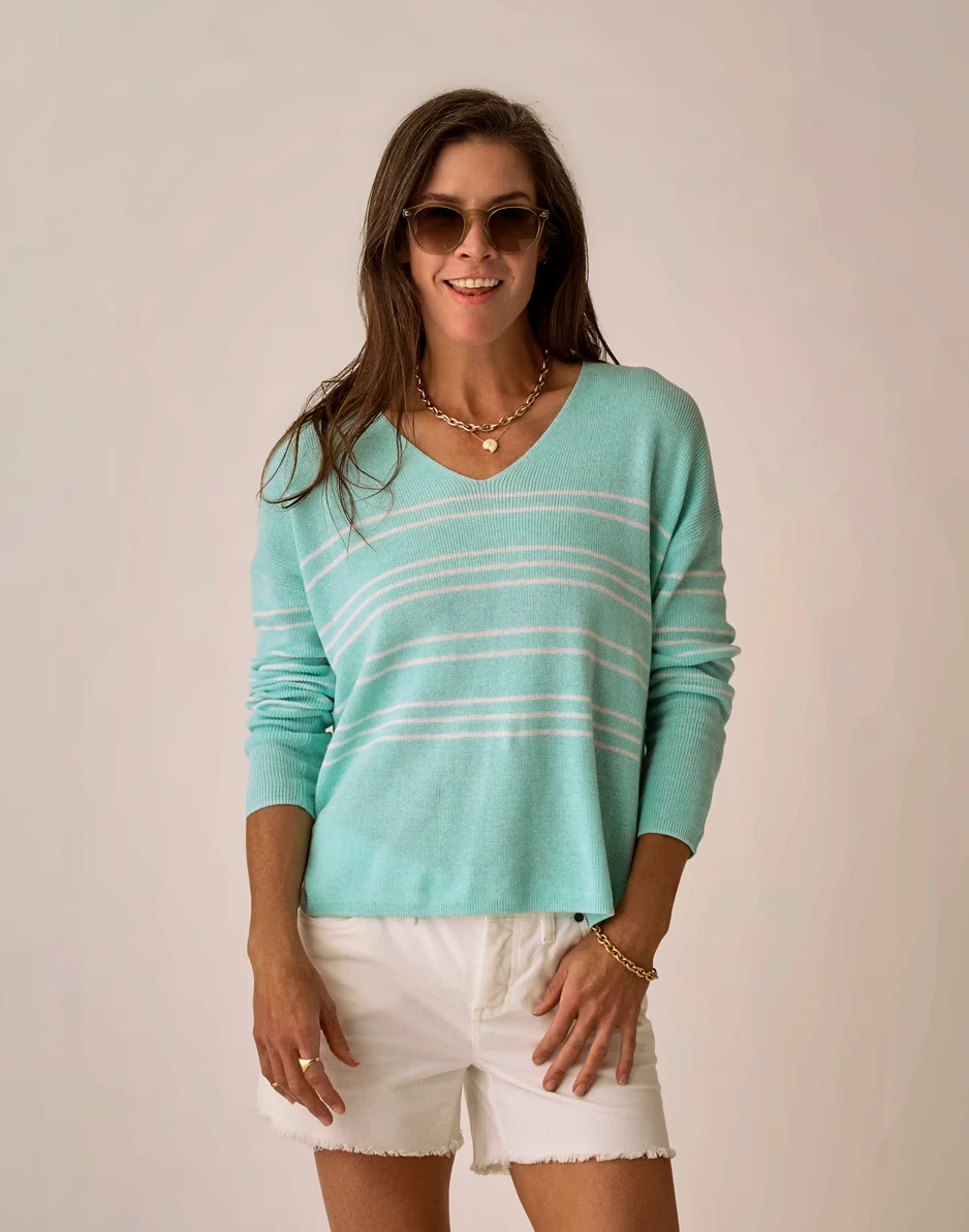 Zella Pullover: Lt. Aqua Heather - Image 2