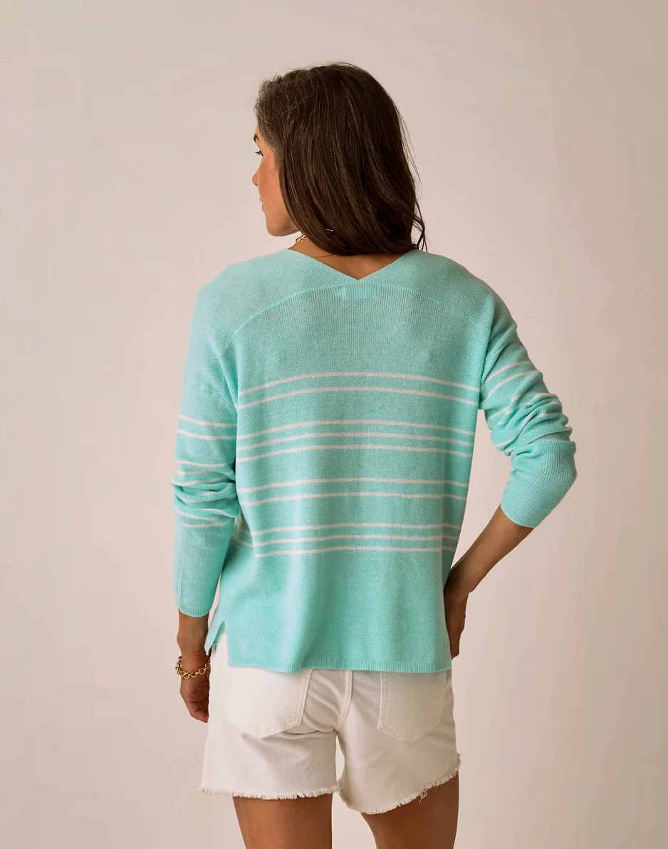 Zella Pullover: Lt. Aqua Heather - Image 4
