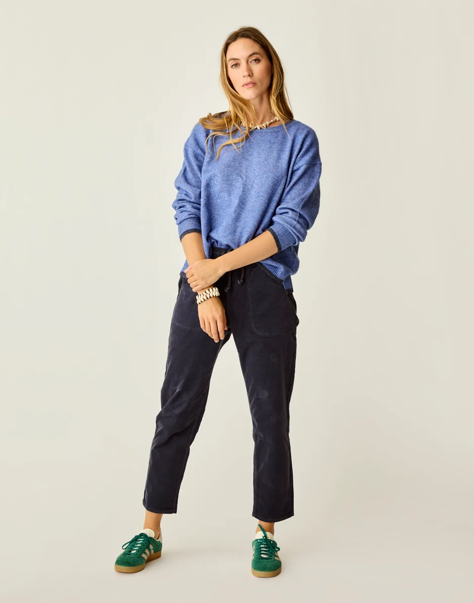 Zoe Buttercord Pant: Navy - Image 4
