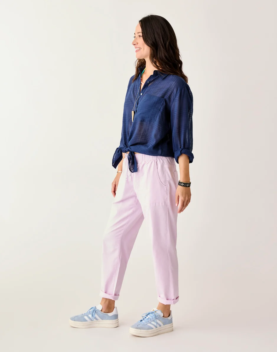 Zoe Twill Pant: Dawn - FINAL SALE - Image 3