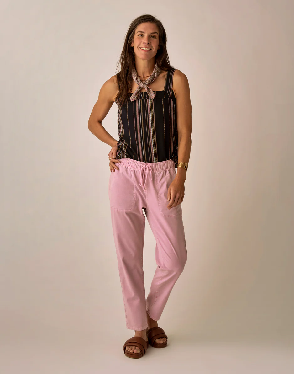 Zoe Twill Pant: Light Dusk